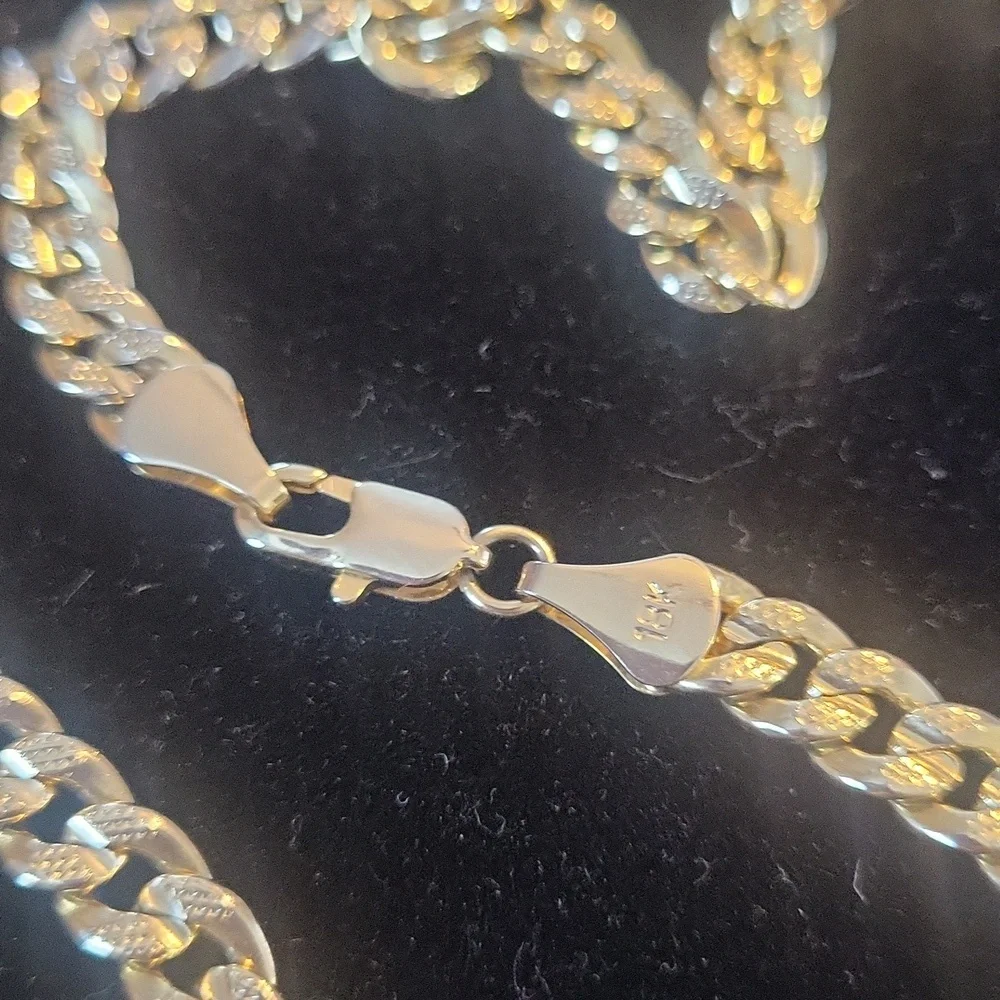 18k Saudi Gold Plated Chain Necklace - Picture 4 of 7
